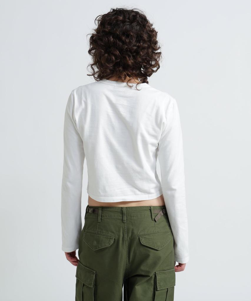 AVIREX Limited Edition Short Embroidery Logo T-Shirt Women's M 033 Off White 783-5230606
