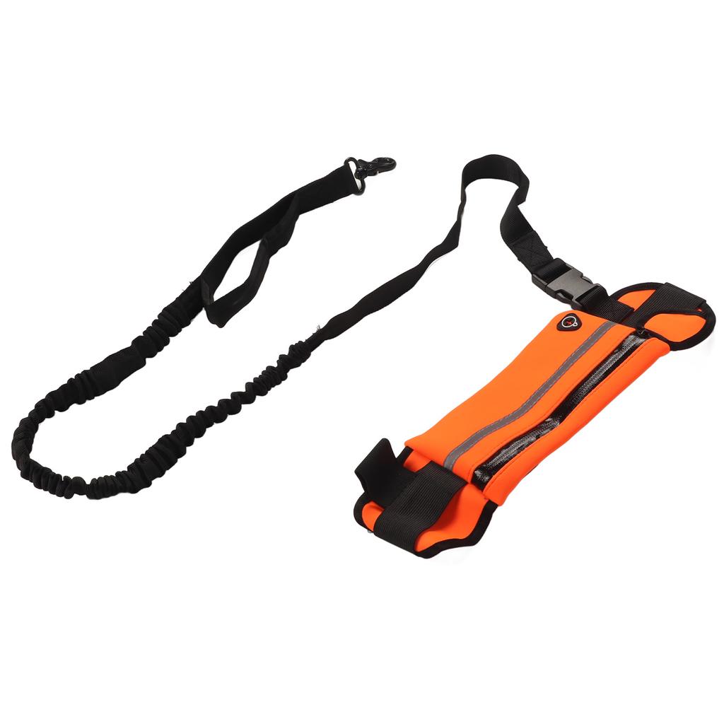 Hands Dog Leash Shock Absorption Reflective Dog Running Leash with Zippered Bag for Walking Jogging Running