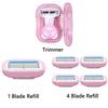 Women Portable Shaver Trimmer Hair Shaver 5 Blades Razor Safety Razor Blades Face/ Leg/ Armpit/ Bikini Beauty Hair Removal