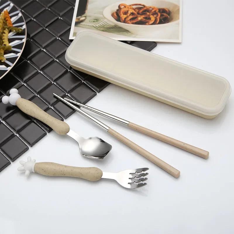3PCS Western Stainless Steel Dinner Tableware Set New Cutlery Knife Fork Spoon Dinnerware Set With Box Household Dinner Tools