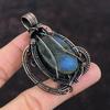 Labradorite Pendant Copper Wire Wrapped Pendant Gemstone Pendant Boho Hippie Pendant Copper Jewelry For Gift Handmade Jewelry Dainty Pendant