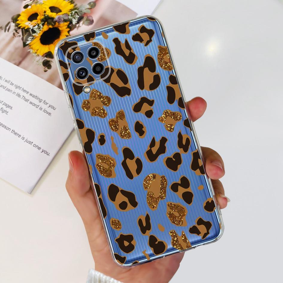 For Samsung M32 Case Galaxy M32 SM-M325F Cover Cute Fashion Flower Cartoon Soft Cases For Samsung M22 F22 M52 5G SM-M526B Bumper