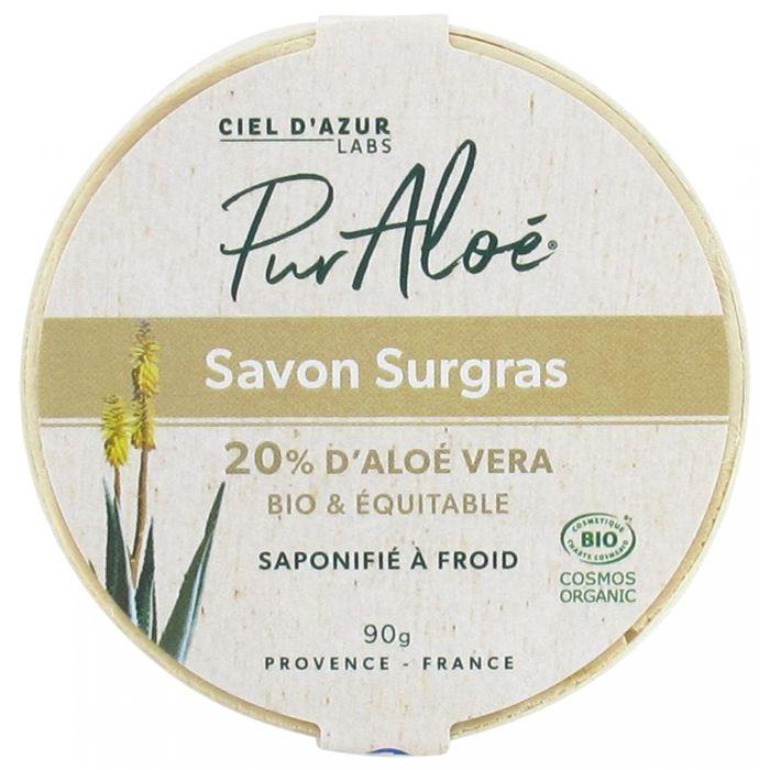 Savon Surgras - PUR ALOE - Aloe Vera 20% - 90g - Sans Parabène - Bio