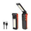 Super Bright COB LED Working Light USB Rechargeable Dimmable Flashlight 18650 Battery with Magnetic &Hook