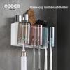 Wall-Mounted Bathroom Toothbrush Holder & Organizer