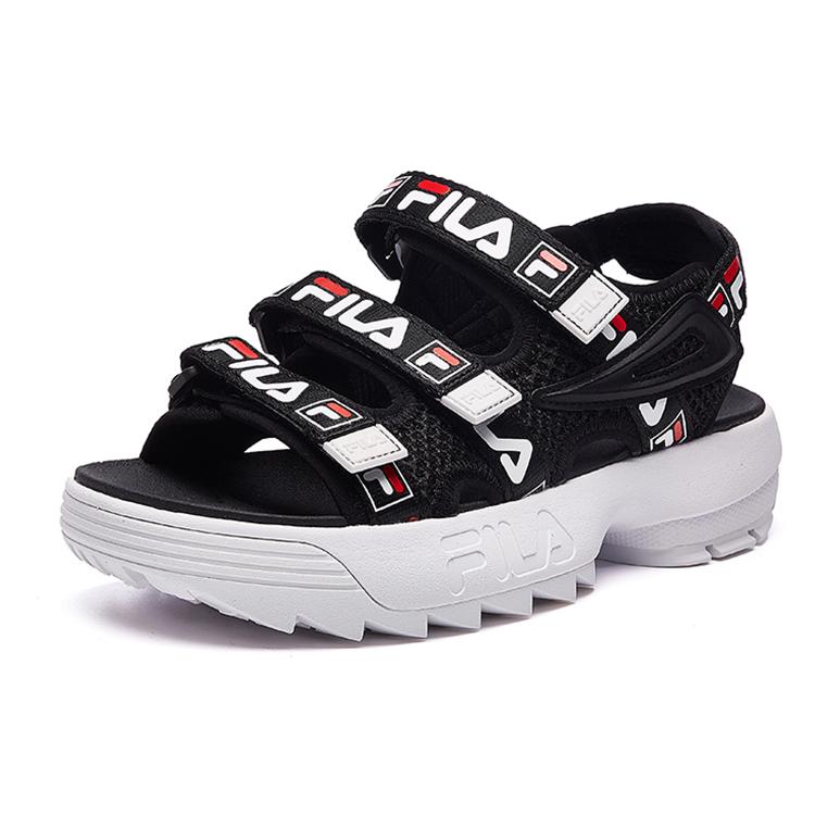 New FILA Morden Chic FMC Beach Sandals Women's Black/White F12W123802GBW