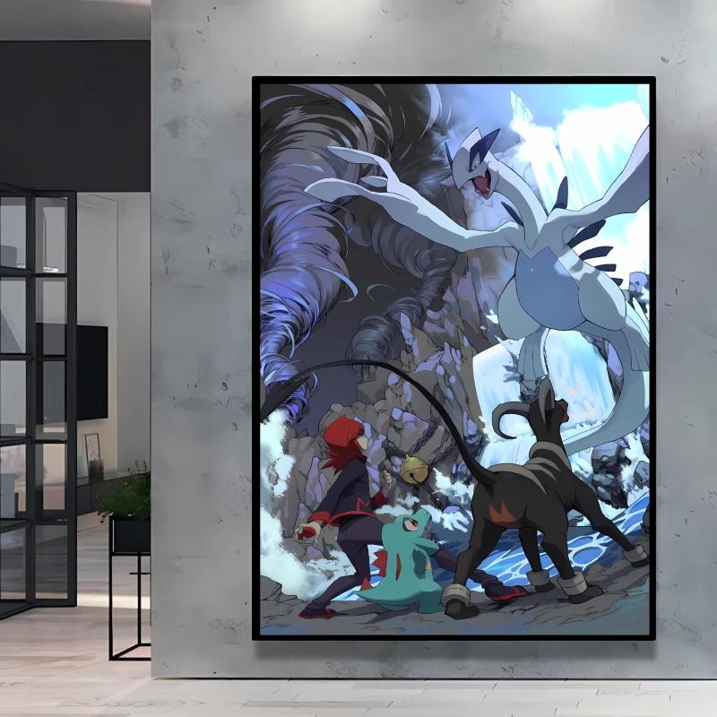 Hot Anime Poster Pokemon Akari Arceus Cartoon Character Picture High Quality Canvas Children's Room Home Decoration Paintings