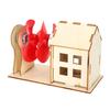 Mini Wind Power Station Toy DIY Wooden Physical Science Experimental Equipment for Children