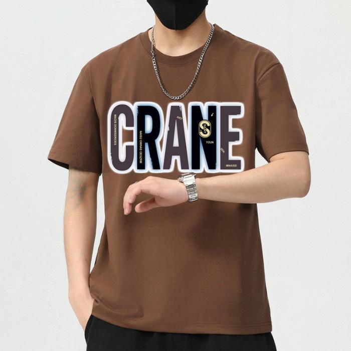 Latest Summer Mens Round Neck Short-sleeved T-shirt Thin Everyday Youth Half-sleeved Blouse M