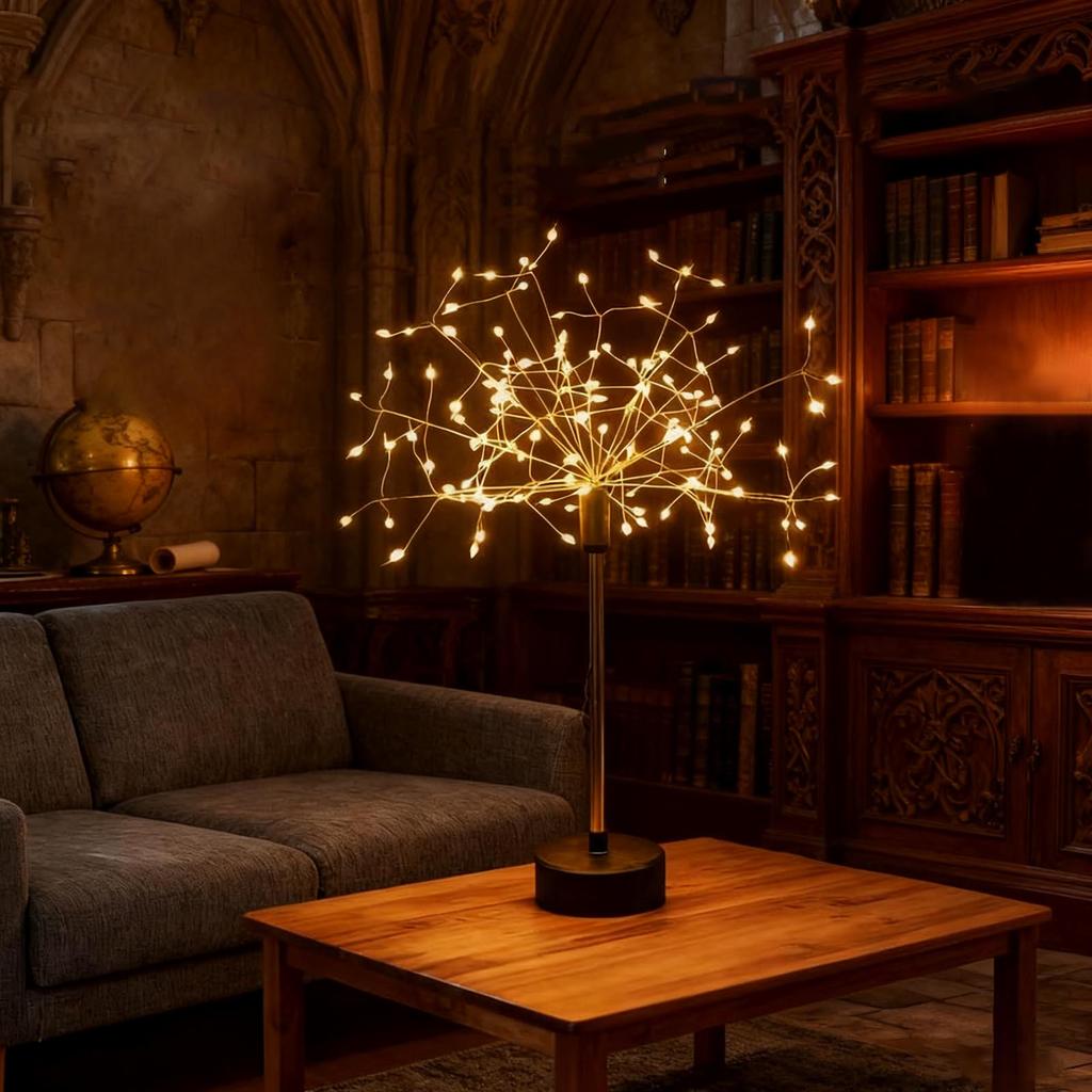 -shaped Table Lamp, Decorative Night Light, Indoor Bedside Firework Lamp