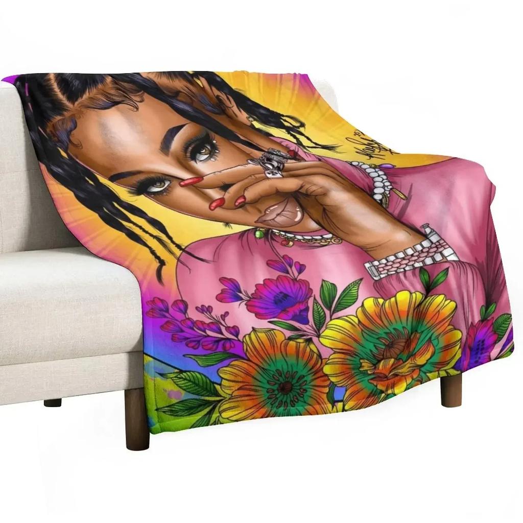 Coi Leray Tapestry Throw Blanket Durable Warm Blanket for Daily Home Use