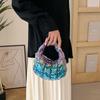 Mini Cloud Bubble Handbag Nylon Underarm Bag Sweet Pleated Cloud Bag  Office Worker