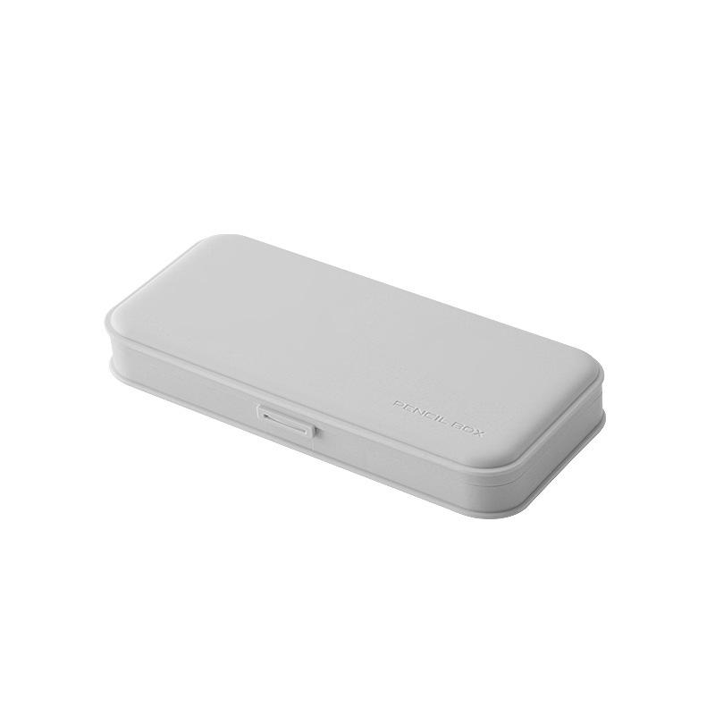 MUJI Style Frosted Stationery Box: Large Multi-functional Waterproof PP Plastic Pencil Case with Compartments