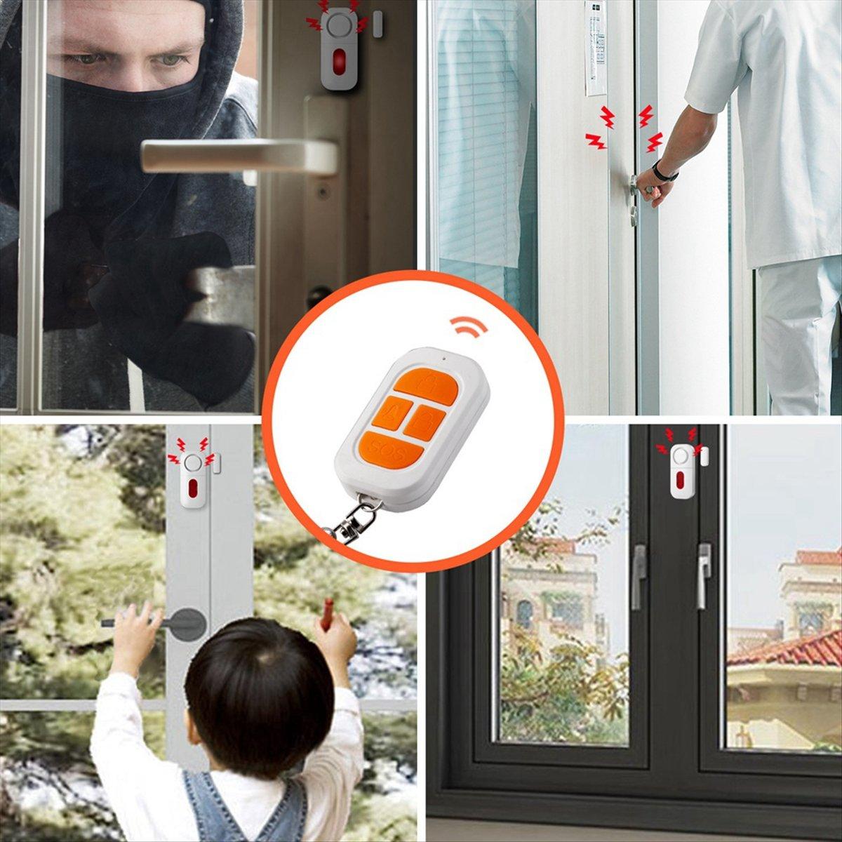 2025 New Door and Window Alarm Multi-Functional Anti-Theft Alarm Wireless Remote Control Door Sensor Alarm 130DB Door Sensor China Mainland