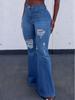 Women's High-Waisted Elastic Jeans: European and American Style, Plus Size Available