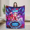 Warm Blanket Picnic Alastor Game VOX H-Hazbin Hotel Throw Blanket Flannel Bedspread For Couch Bed Fluffy Sofa Bed Cover