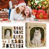 Cat Christmas Calendar Countdown 2D Acrylic Cute Cat Calendar with 24 Boxes Artistic Holiday Ornament for Women Men Boys Girls