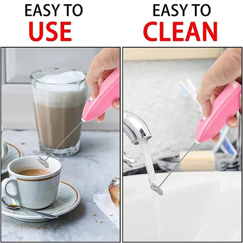 1 Piece Electric Milk Frother Mini Electric Milk Coffee Frother Handheld Battery Operated Whisk Milk Foamer Maker YY037