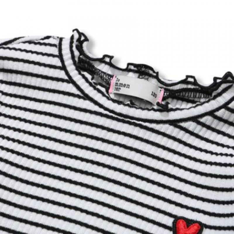 [romance] Girls  Ribbed T shirT Ow
