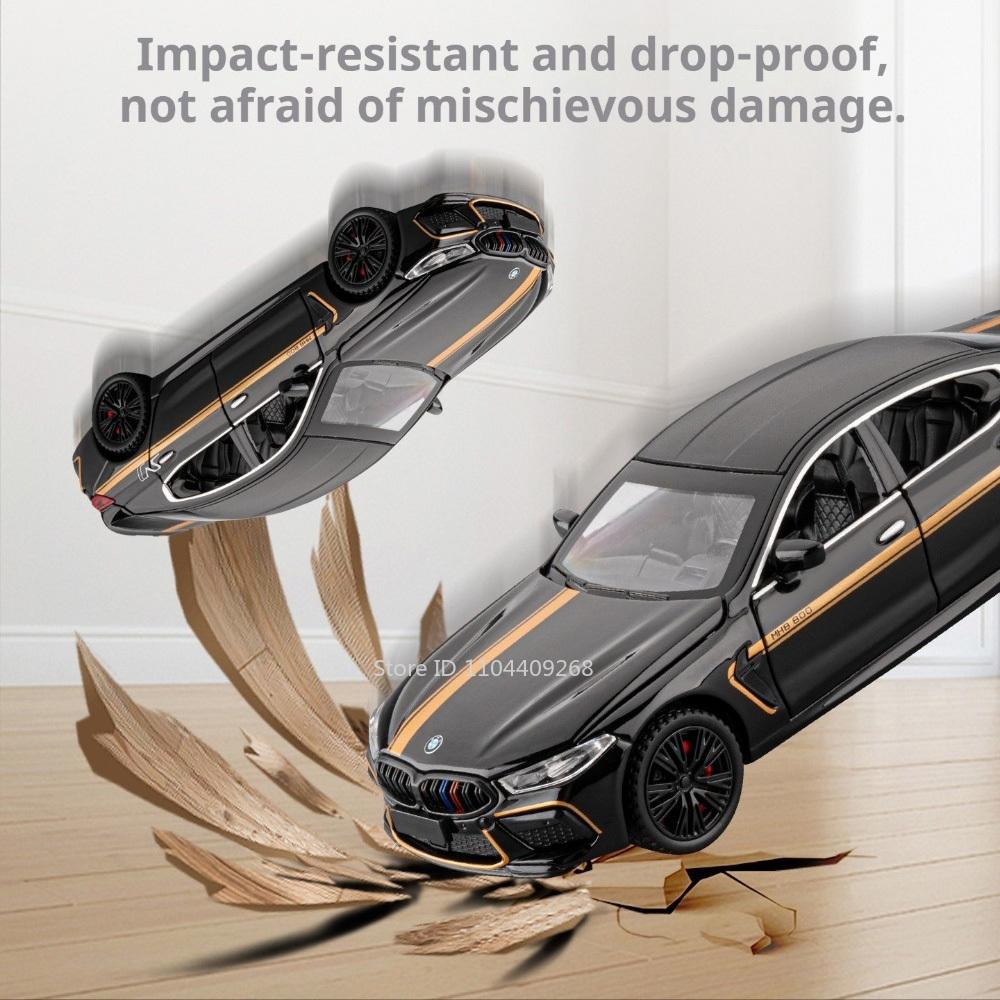 1:32 Scale M8 X3M Sports Car Model Toy Exquisite Interior Metal Diecast Sound Light Supercar Models Christmas Gifts for Boys