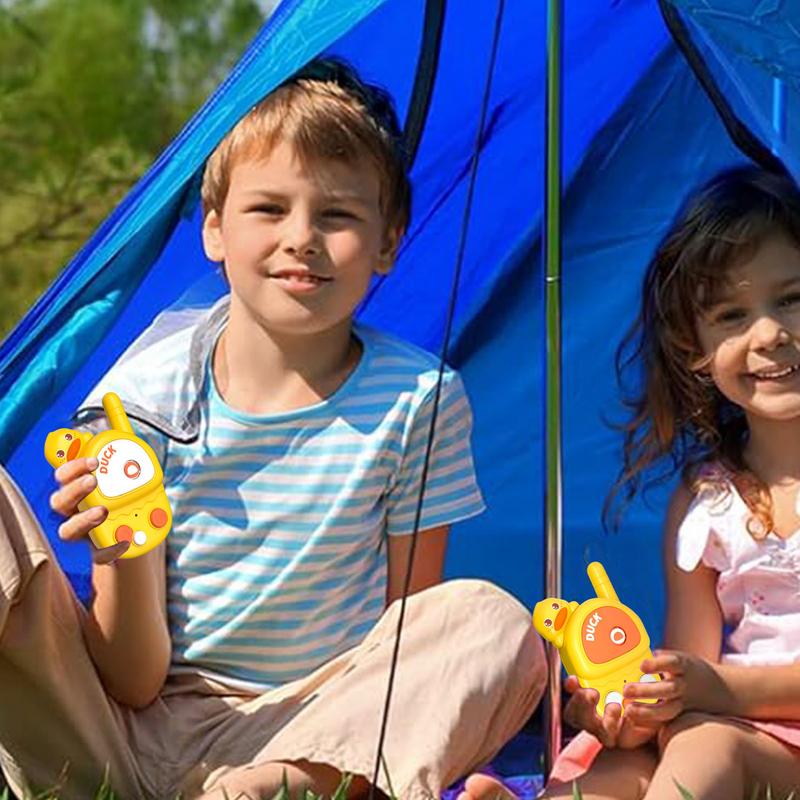 Kids Walkie Talkies 2pcs Cartoon Rechargeable Interphone For Kids Decorative Radio Toys Attractive Intercom With Clear Voice For