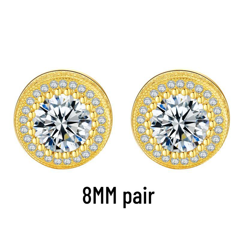 Zircon Magnetic Ear Clips: Painless, Non-Pierced Earrings for Women & Men