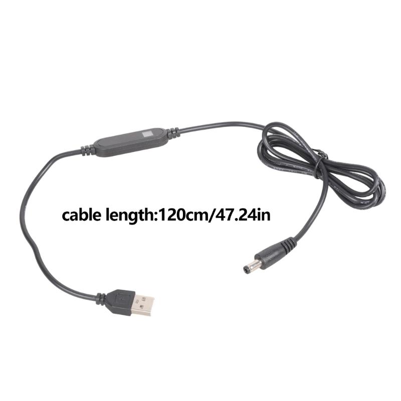 5V To 12V Step Up Converter Cable USB Male To DC5.5X2.5mm Plug 12V1A Output For Camera Speaker