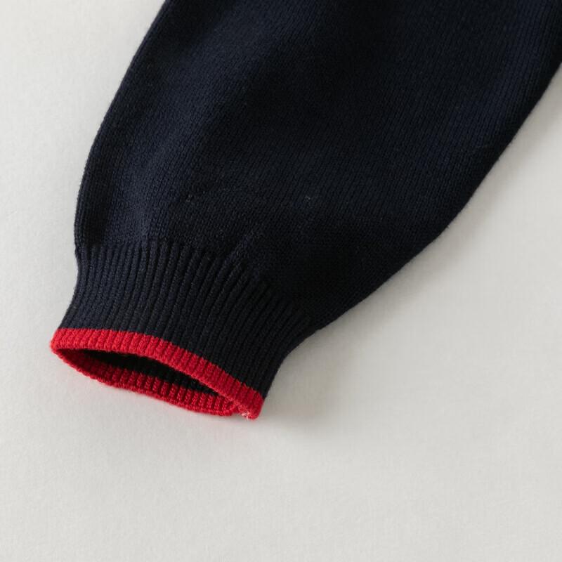 DAVE & BELLA Boys' Knitted Hooded Zipper Cardigan