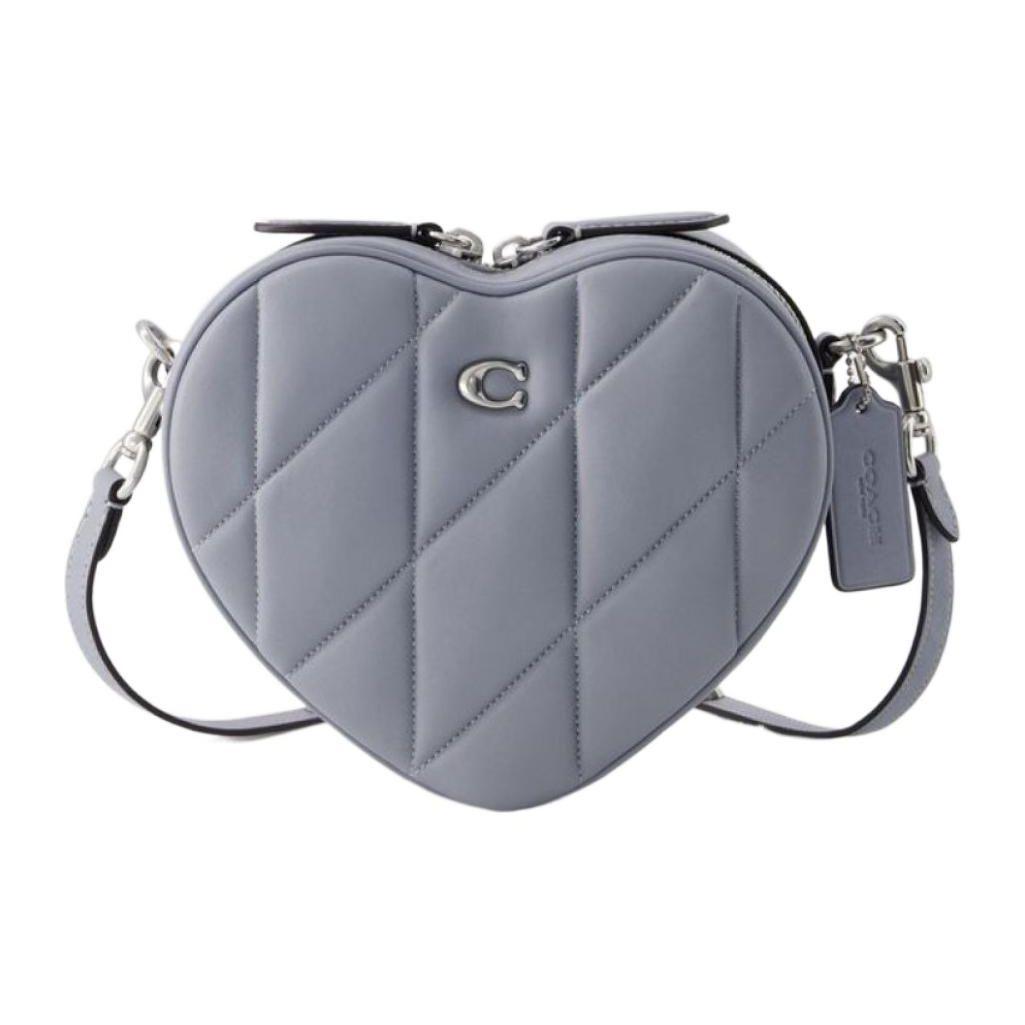 

Coach Heart 19 Quilted Leather Heart Bag Women Shoulder Bag Gold Light-Purple CE725-LHN19 Basic Set (Bag+Dust Bag)
