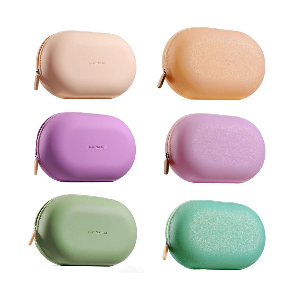 Large Capacity Silicone Cosmetic Bag Waterproof Travel Storage Bag Coin Purse Small Item