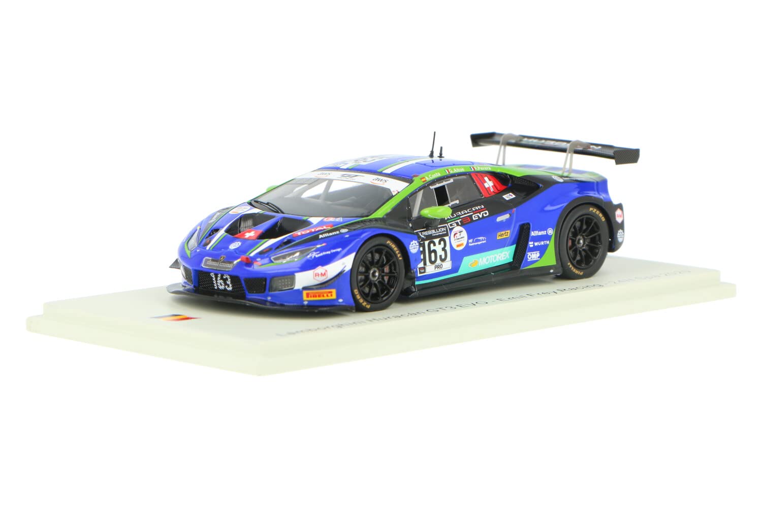 

Spark National Model Lamborghini Huracan GT3 Evo 2020 Спа 24 часа Перера 1/43 #163 A. Коста/Г. Альтое/Ф.