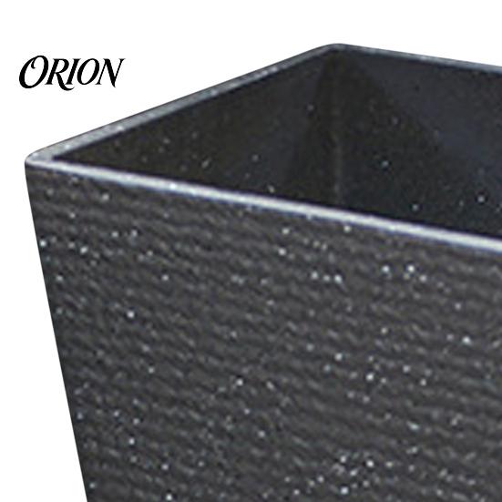 Small Medium Plant Pot Square Plastic Flower Pot, Stone-Look Planter with Drainage Hole, Modern Thickened Wear Resistant Container for Indoor Outdoor