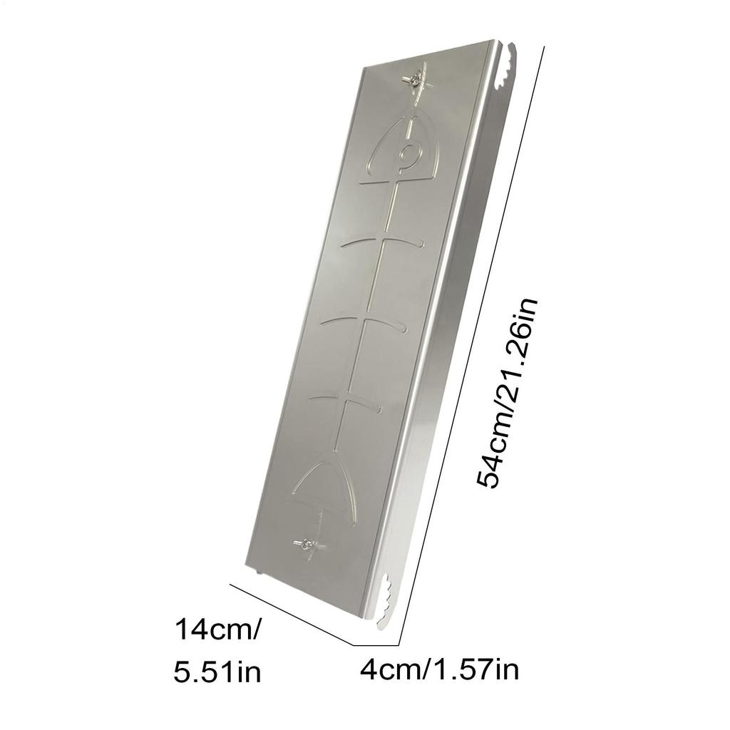 Flame Salmon Board Set Rustproof Stainless Steel Flame Salmon Holder 180 Degree Rotates Adjustable Bracket for Fire Bowls Grills