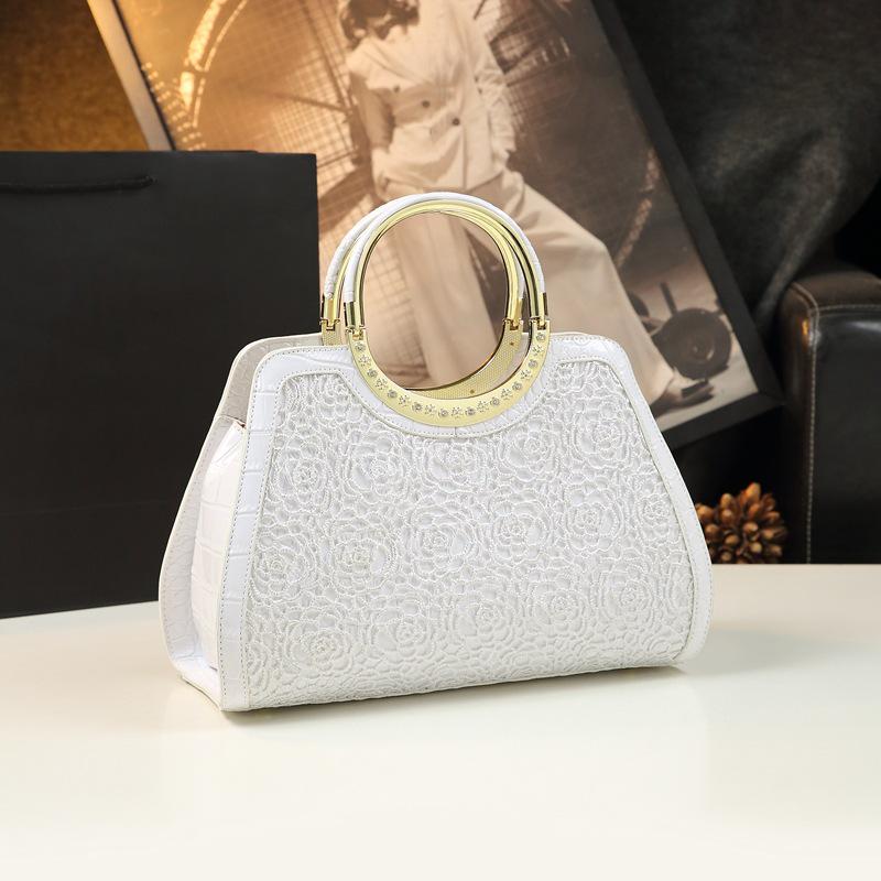 2025 New Fashion Women's Crocodile Pattern Handbag - Soft Leather, Large Capacity, Crossbody for Middle-Aged Women