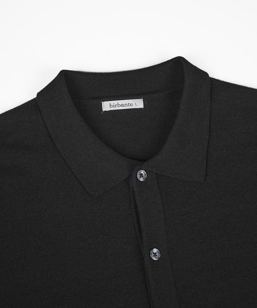 Birbante Soft Washable Collared Cardigan - Black