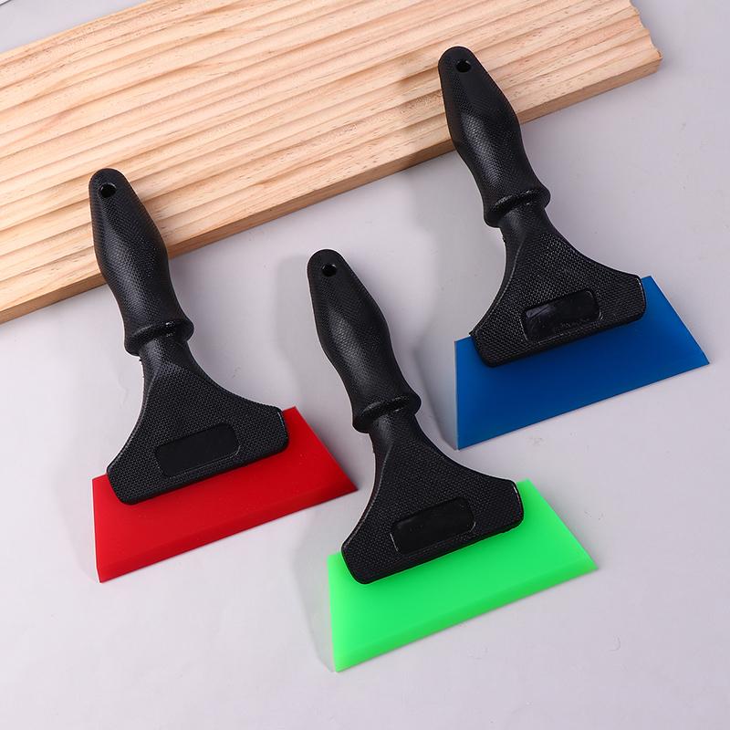 Rubber Scraper For Car Glass Plastic Handle Squeegee Window Tint Tool Water Wiper Mirror Cleaning Water Blade Car Accessories