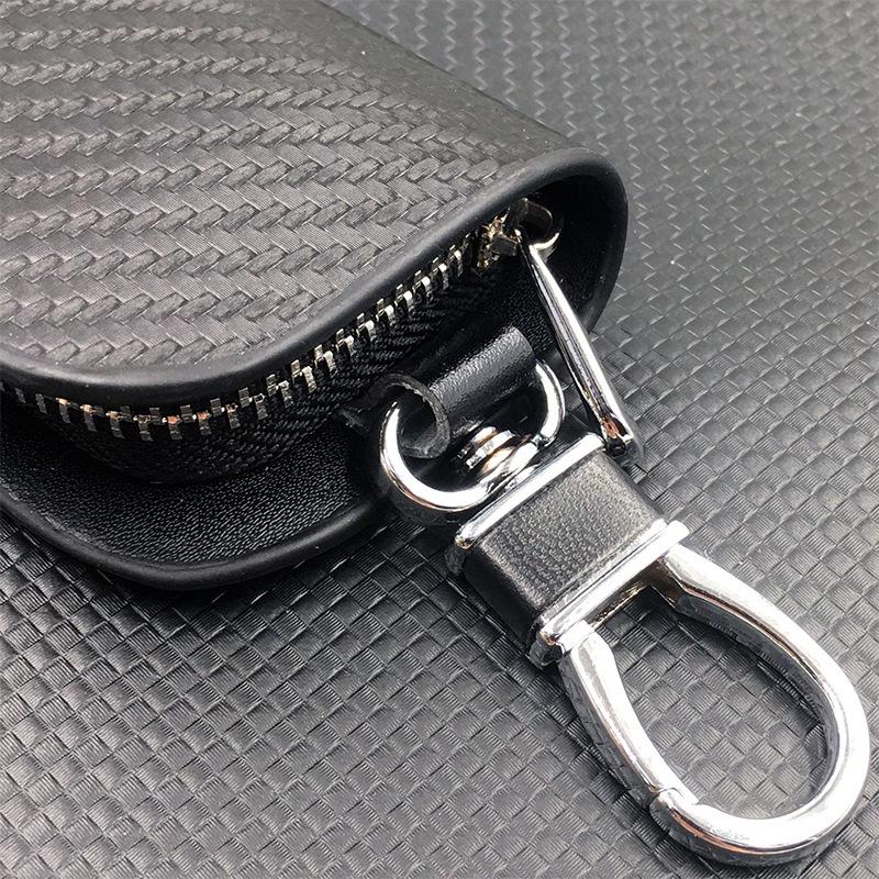 Volkswagen Ford Volvo Buick Crown Haval Key Bag - Carbon Fiber Texture Black Keyring