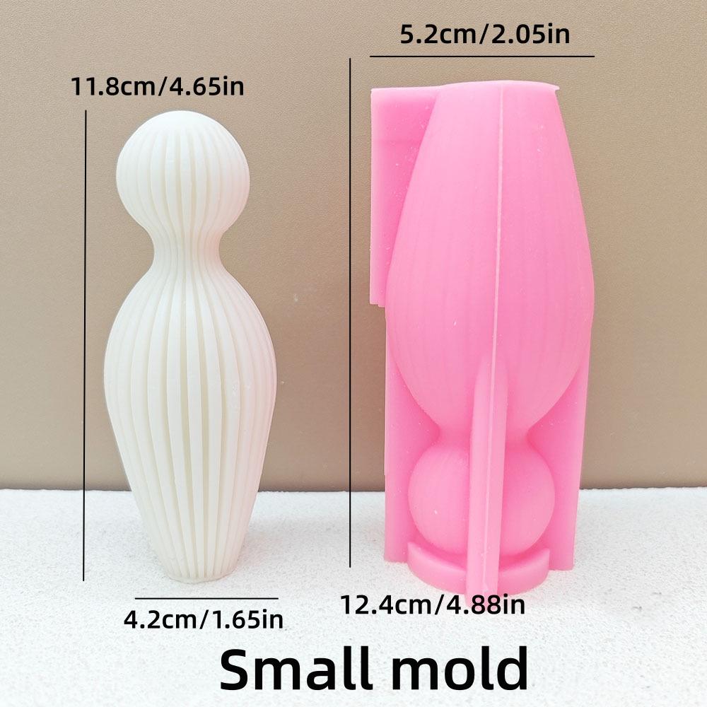 DIY abstrakte vasenförmige Kerze Silikonform nordischer Stil geometrisches Streifenmuster zylindrische römische Säule Kerzenformen Weihnachtsgeschenk