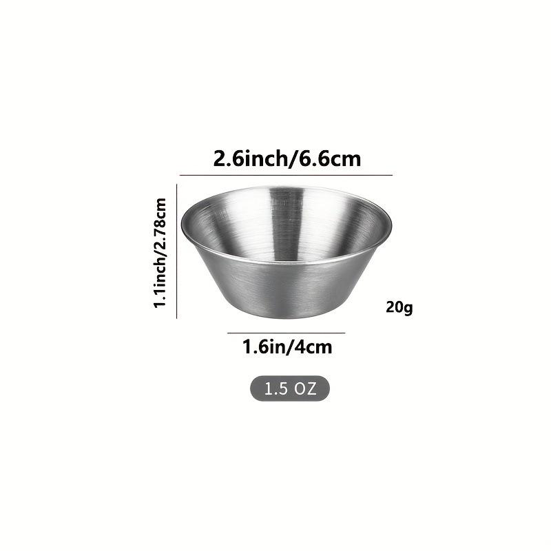 Stainless Steel Korean Style Seasoning & Sauce Dish with Cup for Salad Dressing and Dips