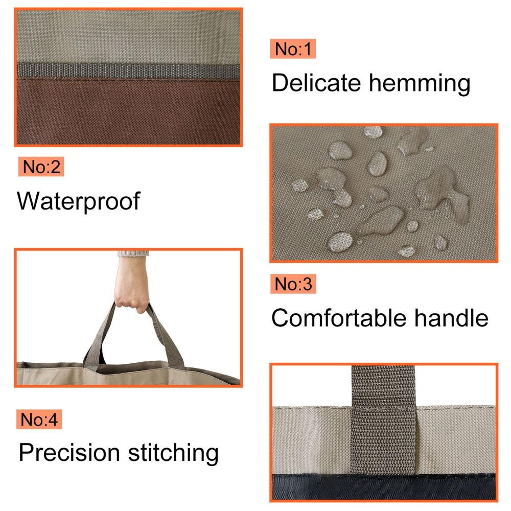 Wytrzymały uchwyt na drewno opałowe Przenośny uchwyt na kłody Torba do przenoszenia drewna opałowego Kemping na zewnątrz