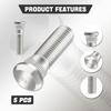 5Pcs Car Wheel Studs, 49mm Long & M12x1.5 Steel Lug Bolts, Steel Tire Studs R