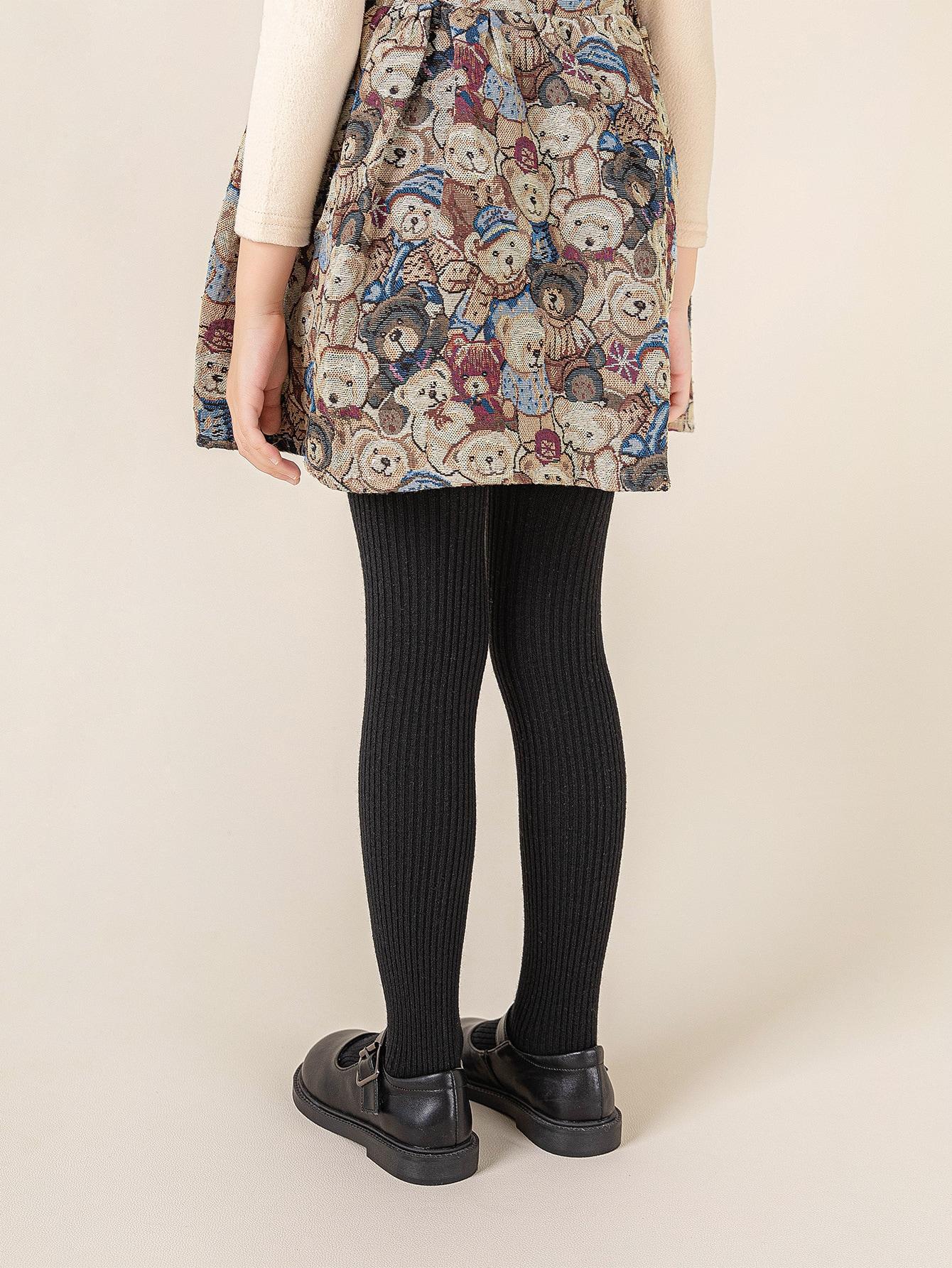 

0-12 лет Детские хлопковые колготки для девочек Весна Осень Зима Колготки с бантомДетские вязаные колготки для младенцев 0-6m чёрный