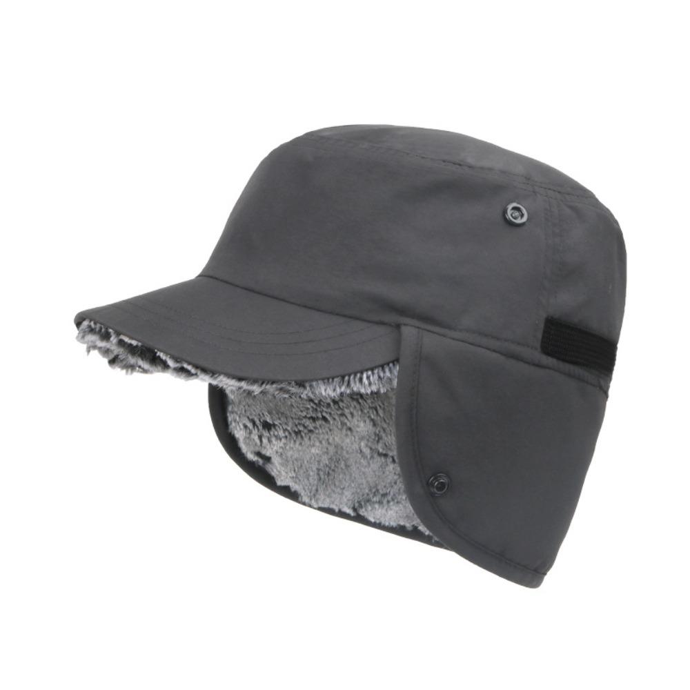 Warm Hat Flat Cap Windproof Ski Cap Practical Winter Hat with Ear Flaps