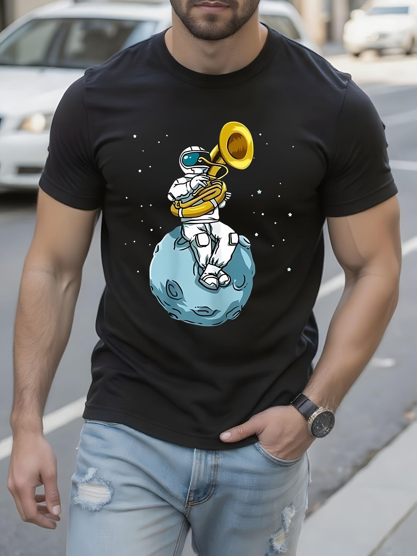 Astronaut Sousaphone Graphic Tshirt Graphic Tshirt - Blac... XXXXL