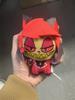 Hot 11cm Hazbin Hotel Alastor Anime Game Peripherals Soft Plush Stuffed Doll Ornament Toy Fans Gift Replica Edition Not Genuine