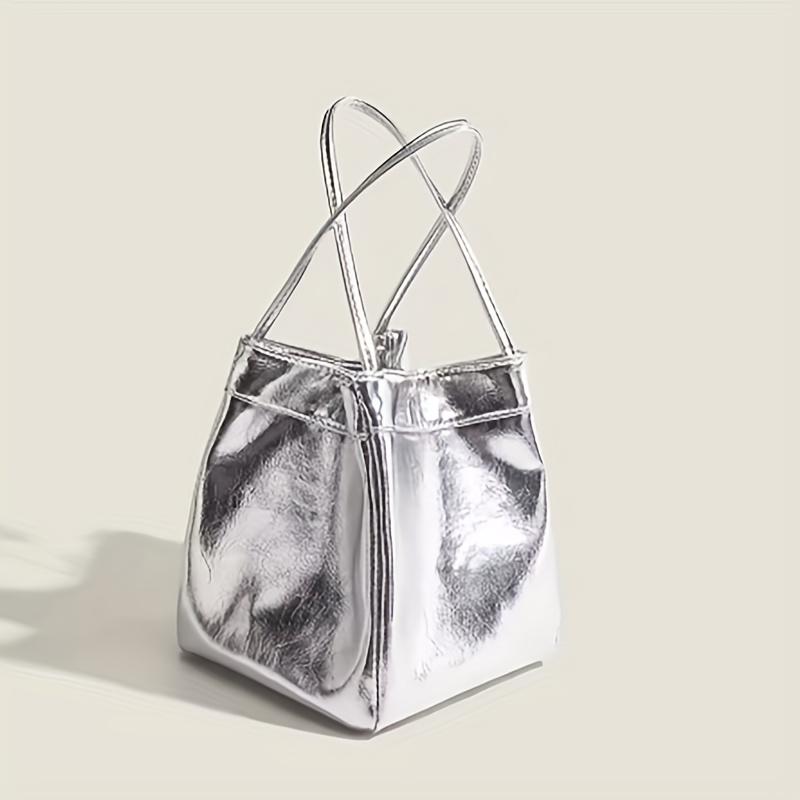 Eimertasche für Damen modische und einfache Lunchbox-Tasche, Nischen-Textur im westlichen Stil, kleine Handtasche
