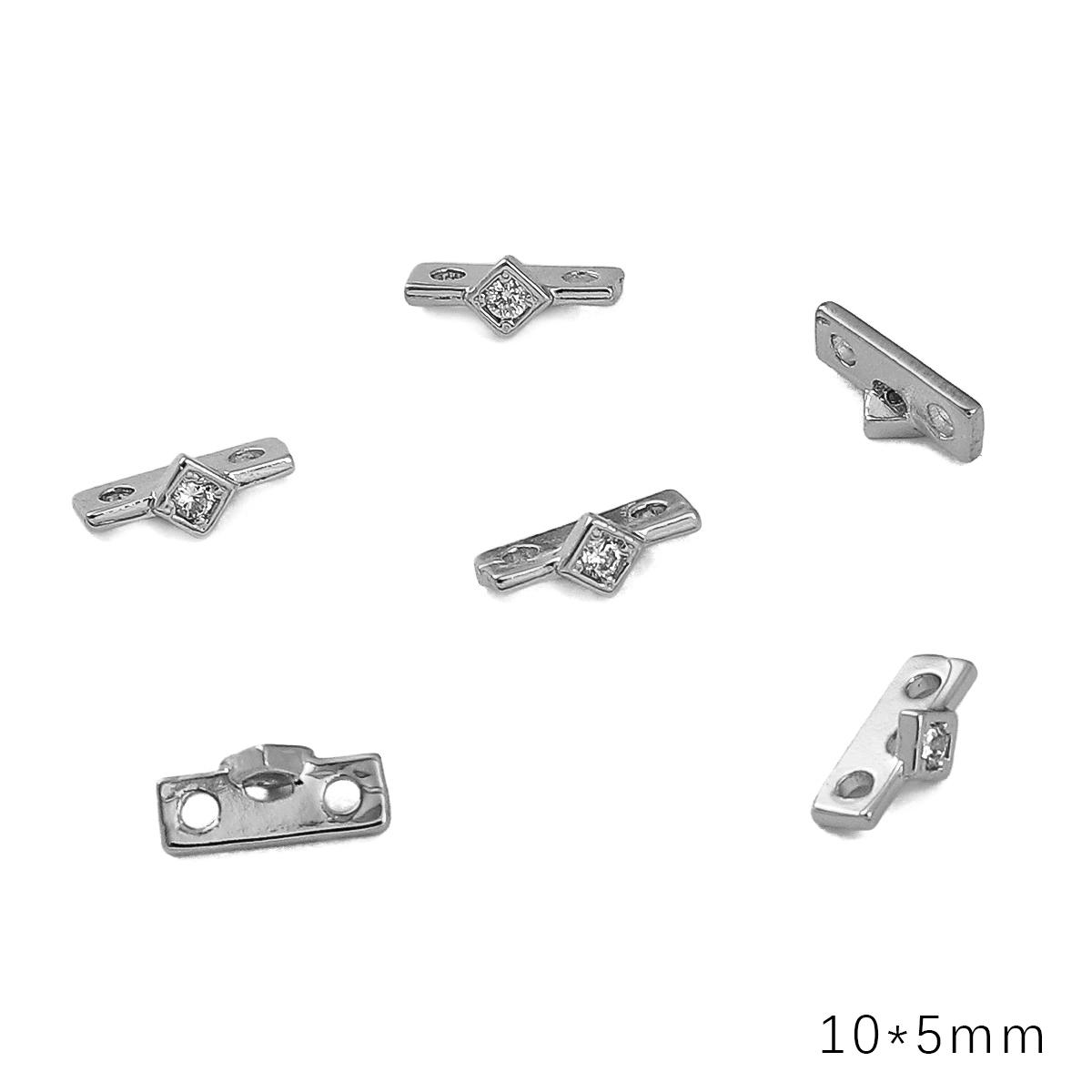 

Медные бусины-разделители с двойным отверстием, подвески для изготовления ювелирных изделий своими руками, аксессуары для рукоделия 10x5mm роман серебряный