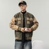 Trendy Brand Heavy Retro Suede Baseball Jersey Men'S Loose American Casual Pilot Cotton Jacket Jacket
