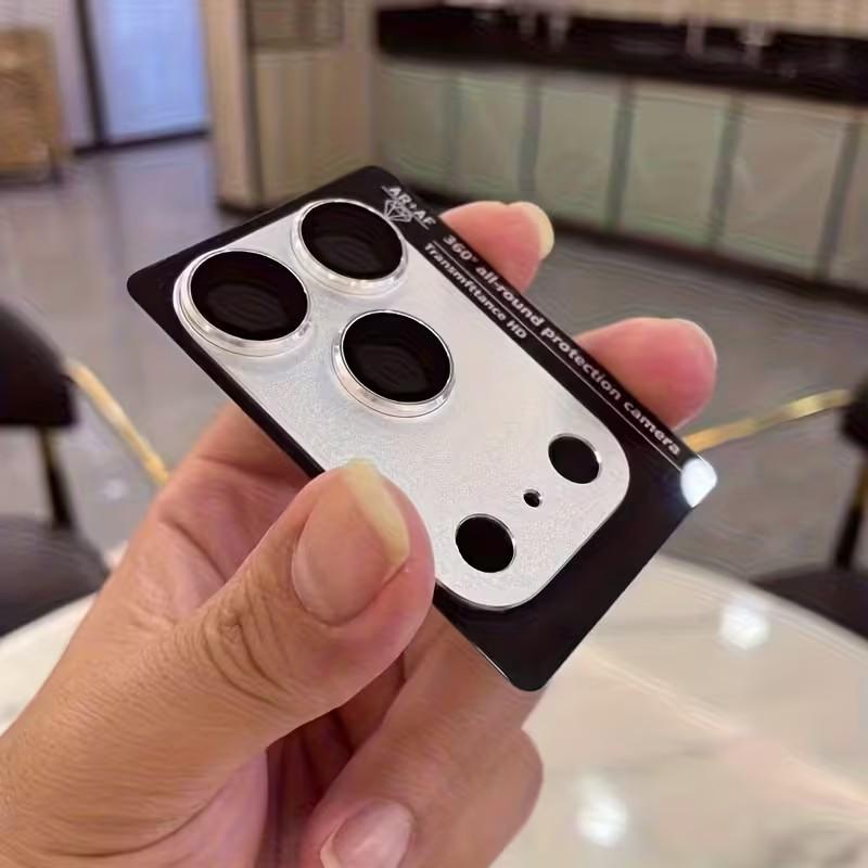 1pc Protective Film for iPhone 17 Pro Max/iPhone 17 Pro/17 Air Full Coverage Ultra-Thin Camera Lens Protector Metal Frame