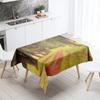 Natural Trees Tablecloth World Scenery  Anti-Stain Waterproof Rectangular Kitchen Table Home Decoration